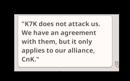 Statement describing an agreement involving K7K